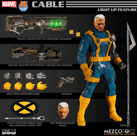 X-Men Cable 1990s Costume One:12 Collective Action Figure By Mezco